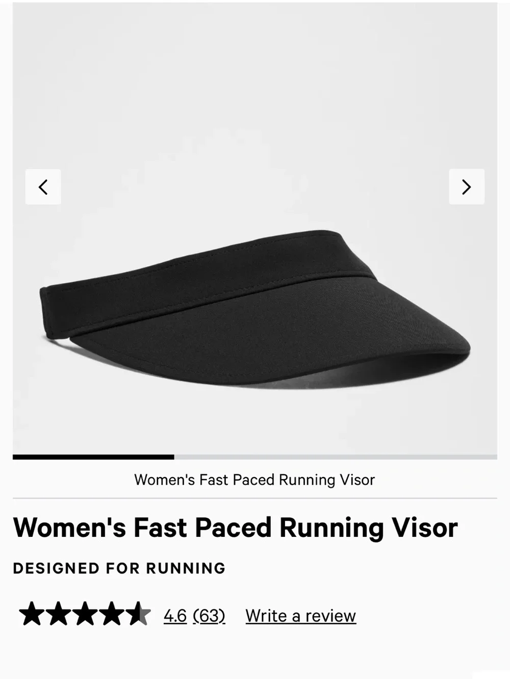 Lululemon athletica Women's Fast Paced Wide Band Running sun Visor